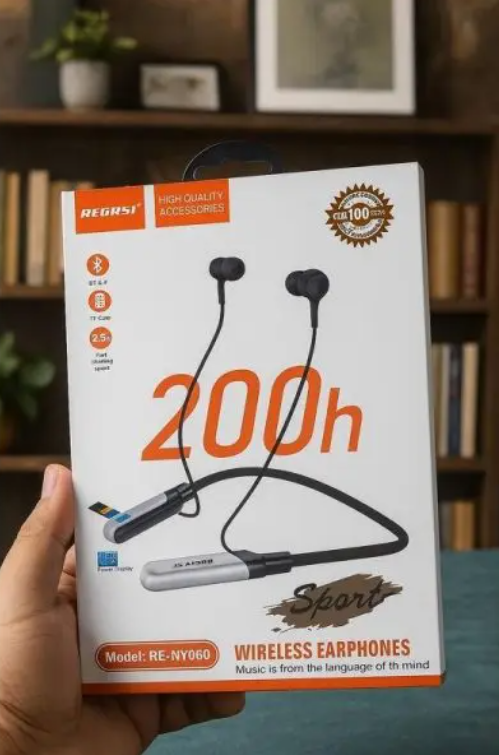 REGRSI RE-NY060 Wireless Earphones – 200h Battery Life | Sport Bluetooth Headset